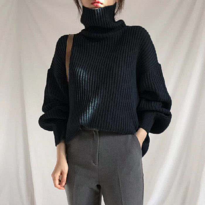 Matior™ | Luxe Turtleneck Balloon Sleeve Sweater