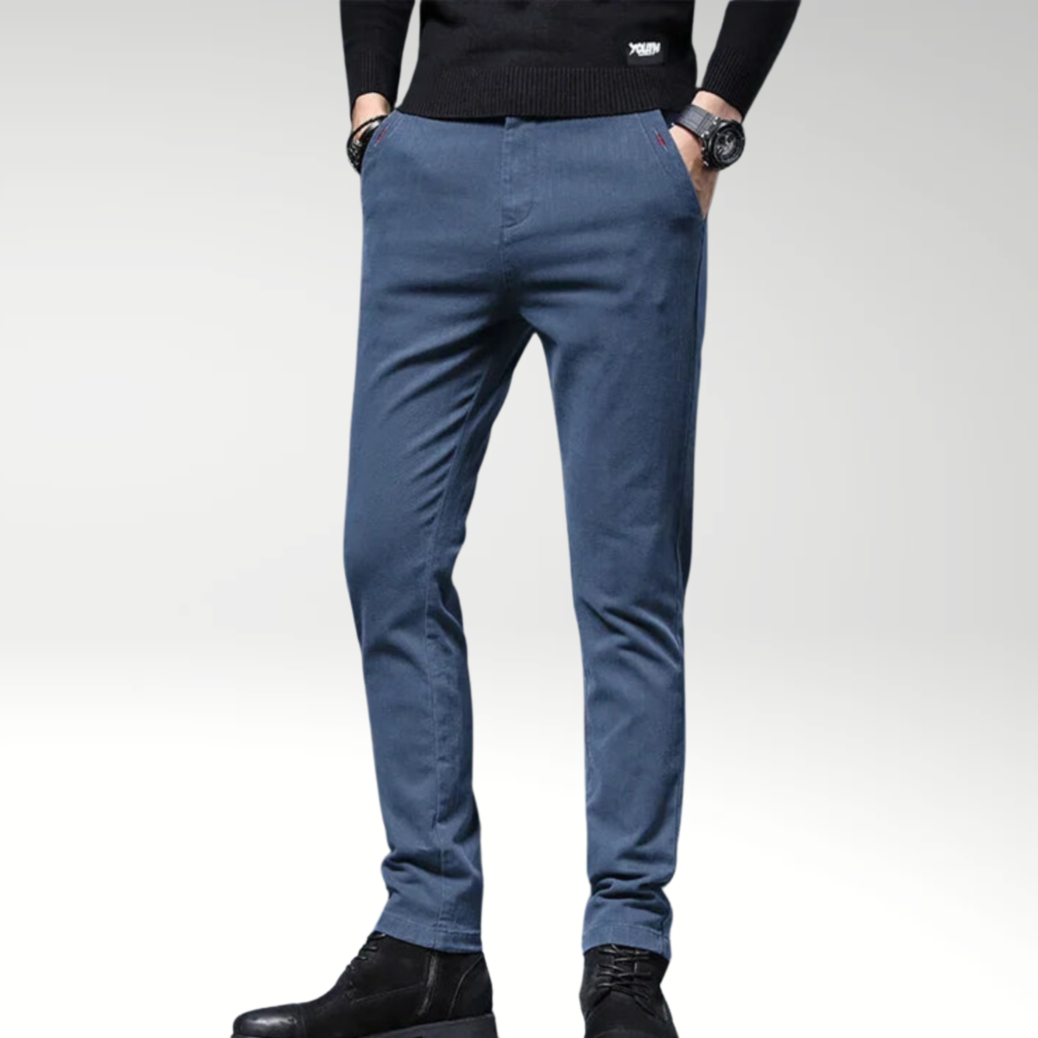 Matior™ | Classic Cotton Stretch Slim Fit Trousers