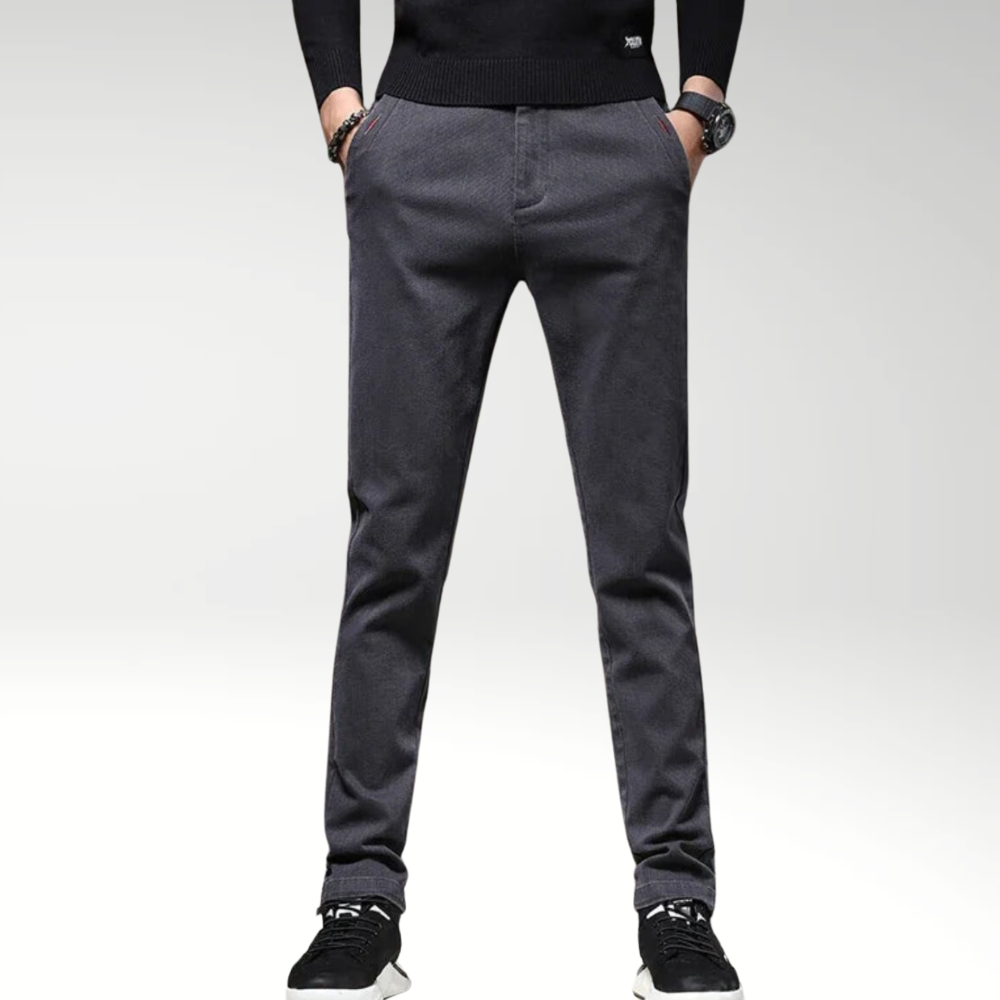 Matior™ | Classic Cotton Stretch Slim Fit Trousers