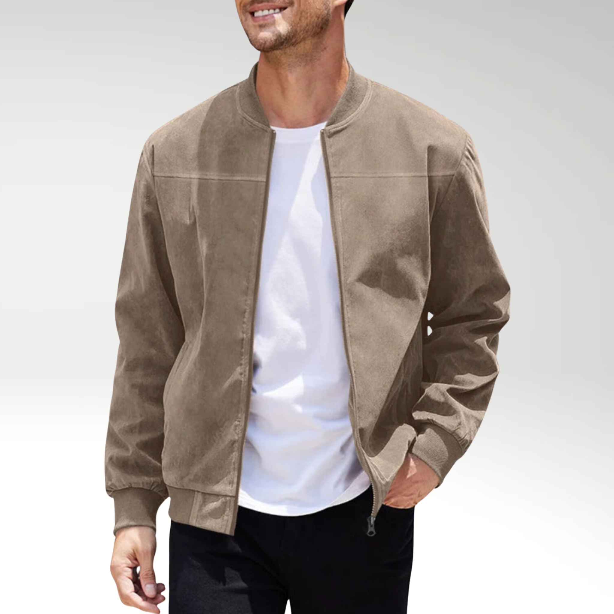 Matior™ | Vintage Suede Bomber Jacket