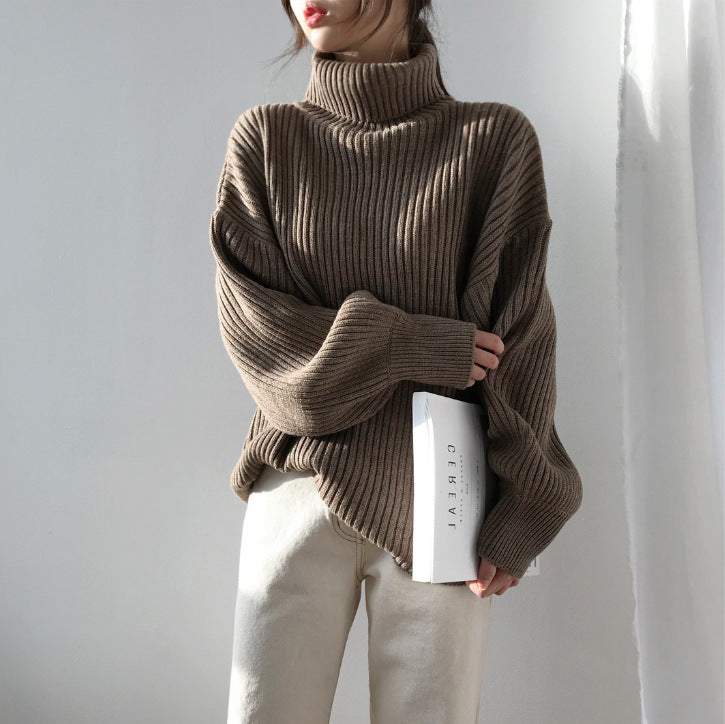 Matior™ | Luxe Turtleneck Balloon Sleeve Sweater