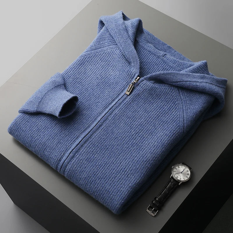 Matior™ | Luxe Merino Wool Men’s Autumn Hoodie