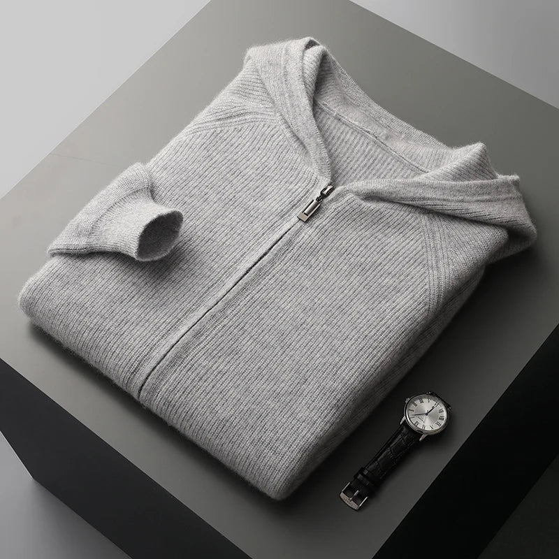 Matior™ | Luxe Merino Wool Men’s Autumn Hoodie