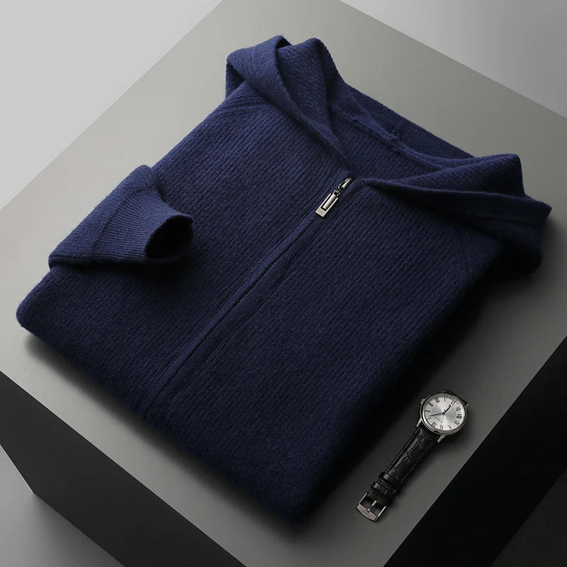 Matior™ | Luxe Merino Wool Men’s Autumn Hoodie