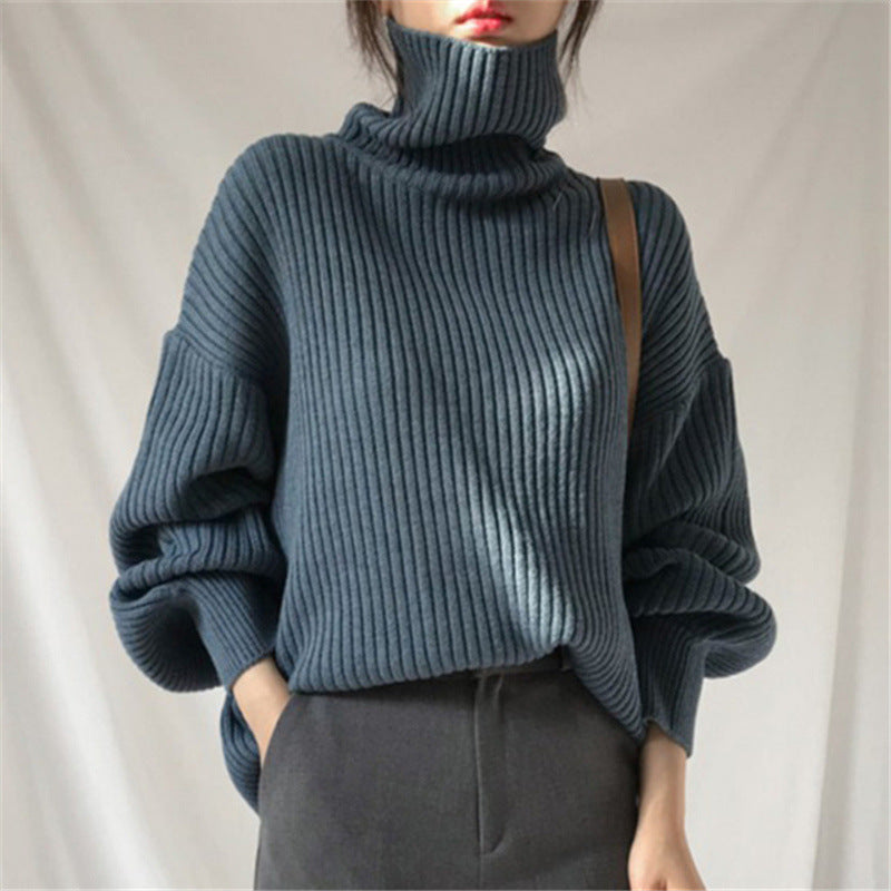 Matior™ | Luxe Turtleneck Balloon Sleeve Sweater