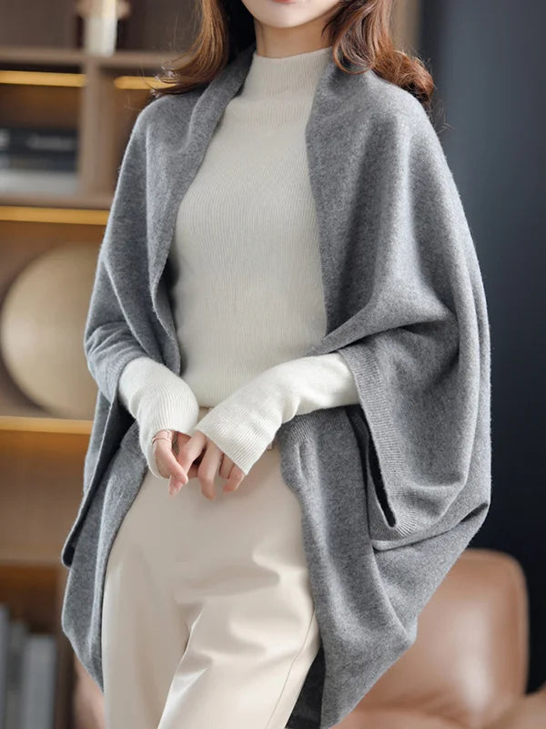 Matior™ | Luxe 100% Wool Cape Cardigan