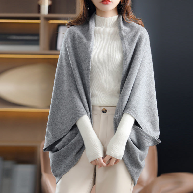 Matior™ | Luxe 100% Wool Cape Cardigan